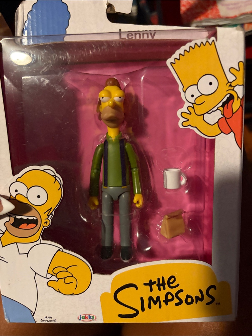 Lenny The Simpsons Figural Toy - Green Shirt, Gray Pants
